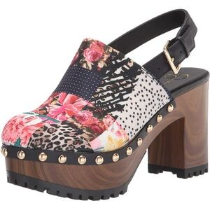 Jessica Simpson Tiarah Multi Block Heel Ankle Strap Rounded Toe High Heel